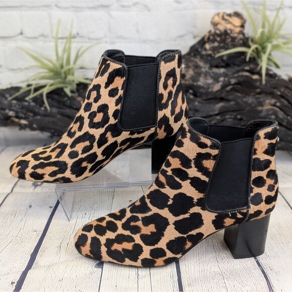 Kate Spade Leah Leopard Print Ankle Booties – Real Dyed Cow Hair - Picture 4 of 9